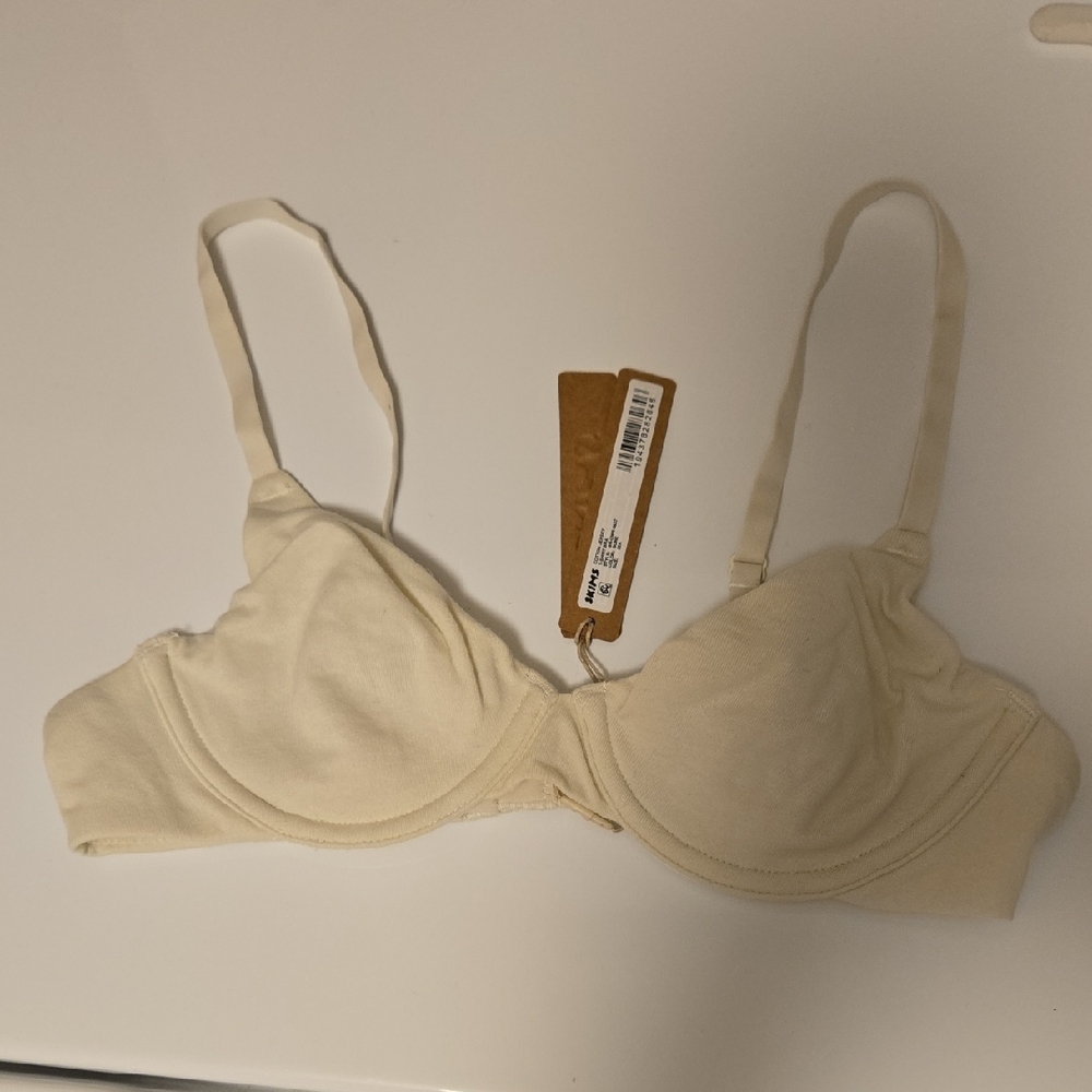 SKIMS Bone Cotton Jersey t-shirt bra 32A